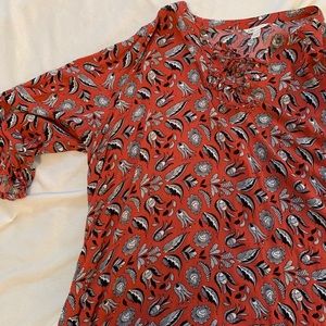 Orange floral top